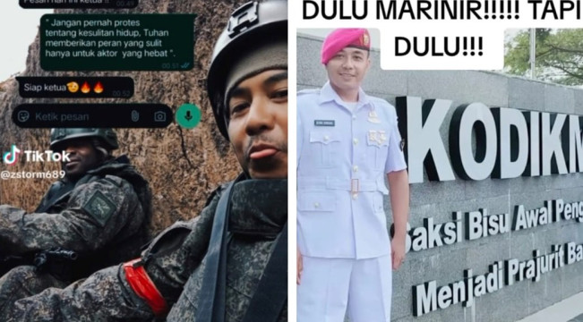 Foto kolase mantan marinir yang kekinian jadi tentara bayaran Rusia, Satria Arta Kumbara. [Instagram]